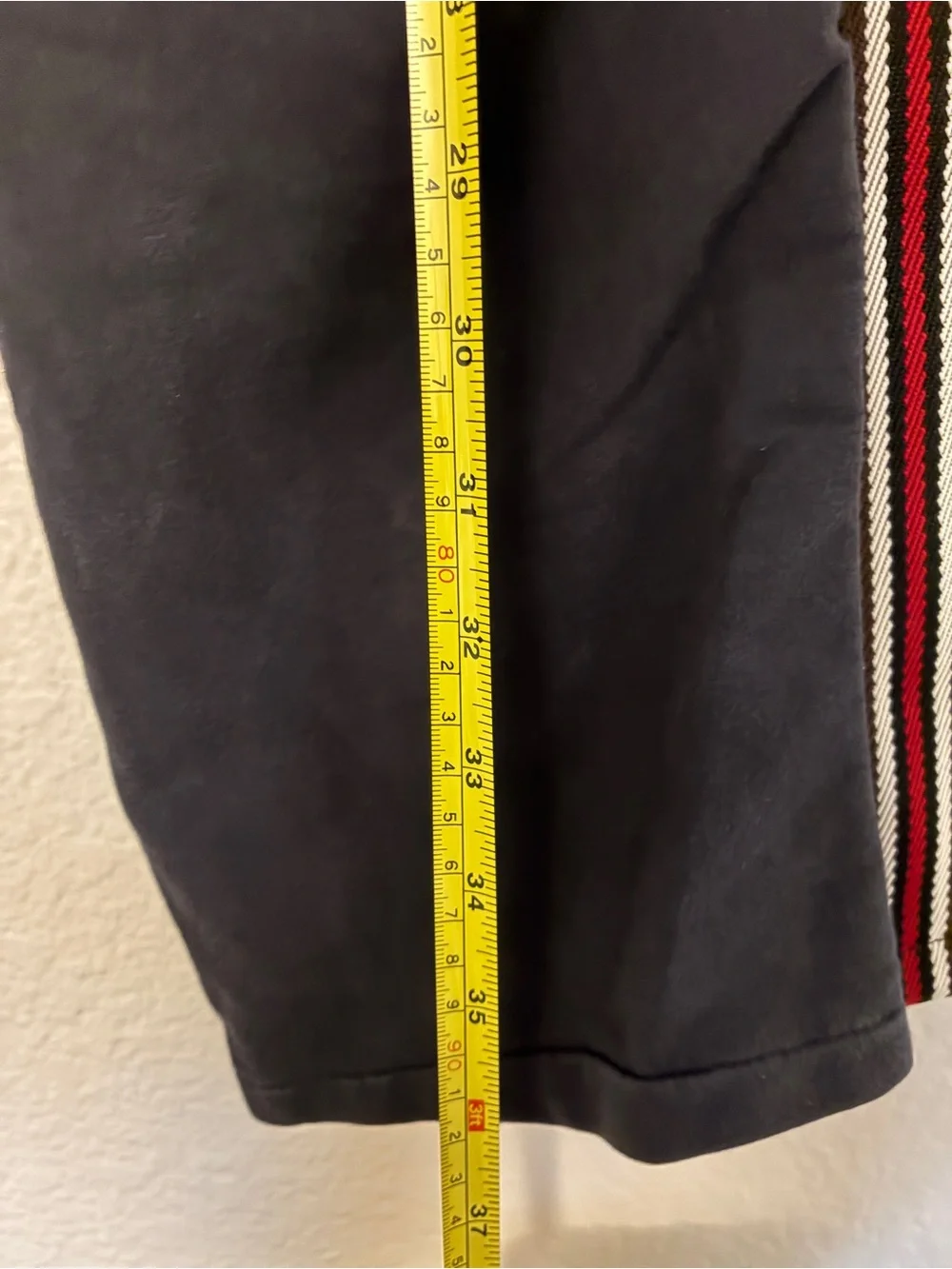 Y2K FD Black Flare Track Pants Red White Side Stripe Bootcut Athletic Pants L